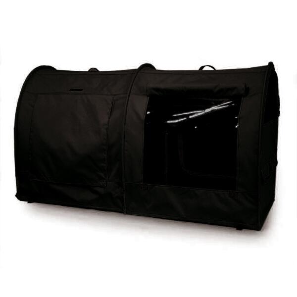 Show Shelter with vinyl in back black